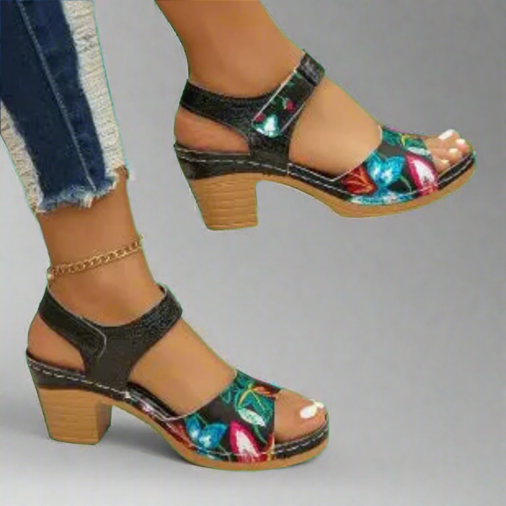 Lovaé™ | Håndlavede sandaler med åben tå, fremstillet af materialer af høj kvalitet