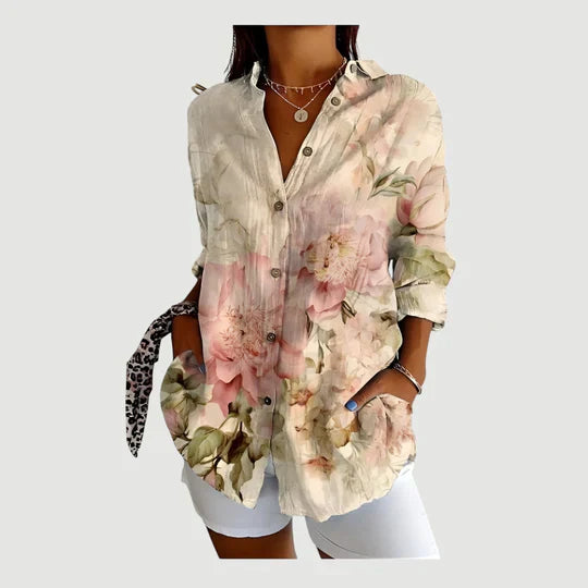 Amalie™ | Bluse med farverigt design