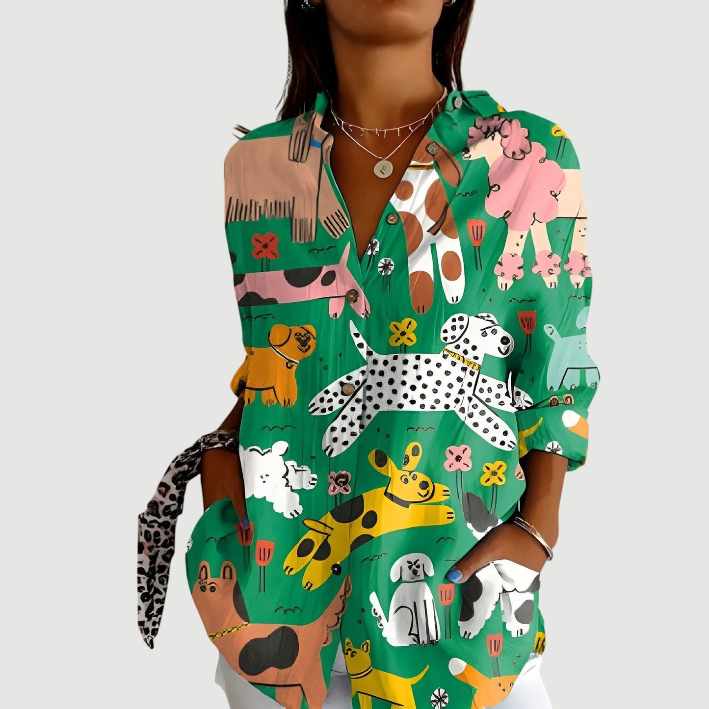 Mille™ | Bluse med farverigt design