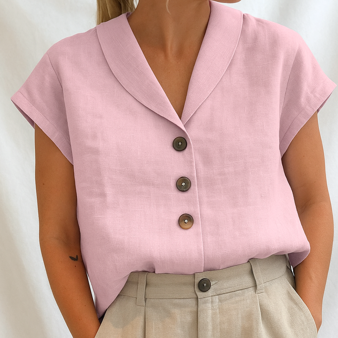 Lovaé™ | Elegant ensfarvet bluse