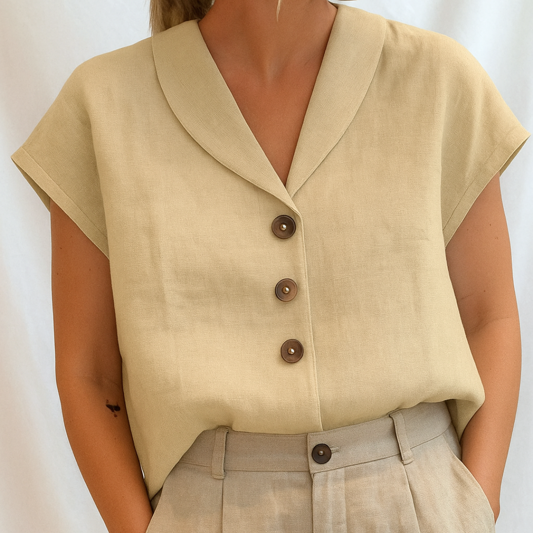 Lovaé™ | Elegant ensfarvet bluse
