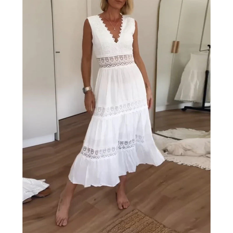 Lovaé™ | Elegant Blondekjole med V-udskæring