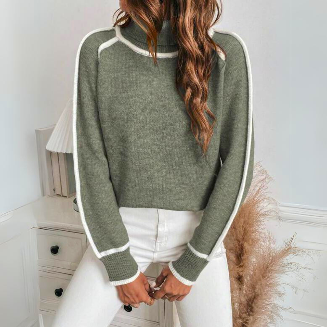 Lovaé™ | Luxuriöser olivgrüner Strickpullover