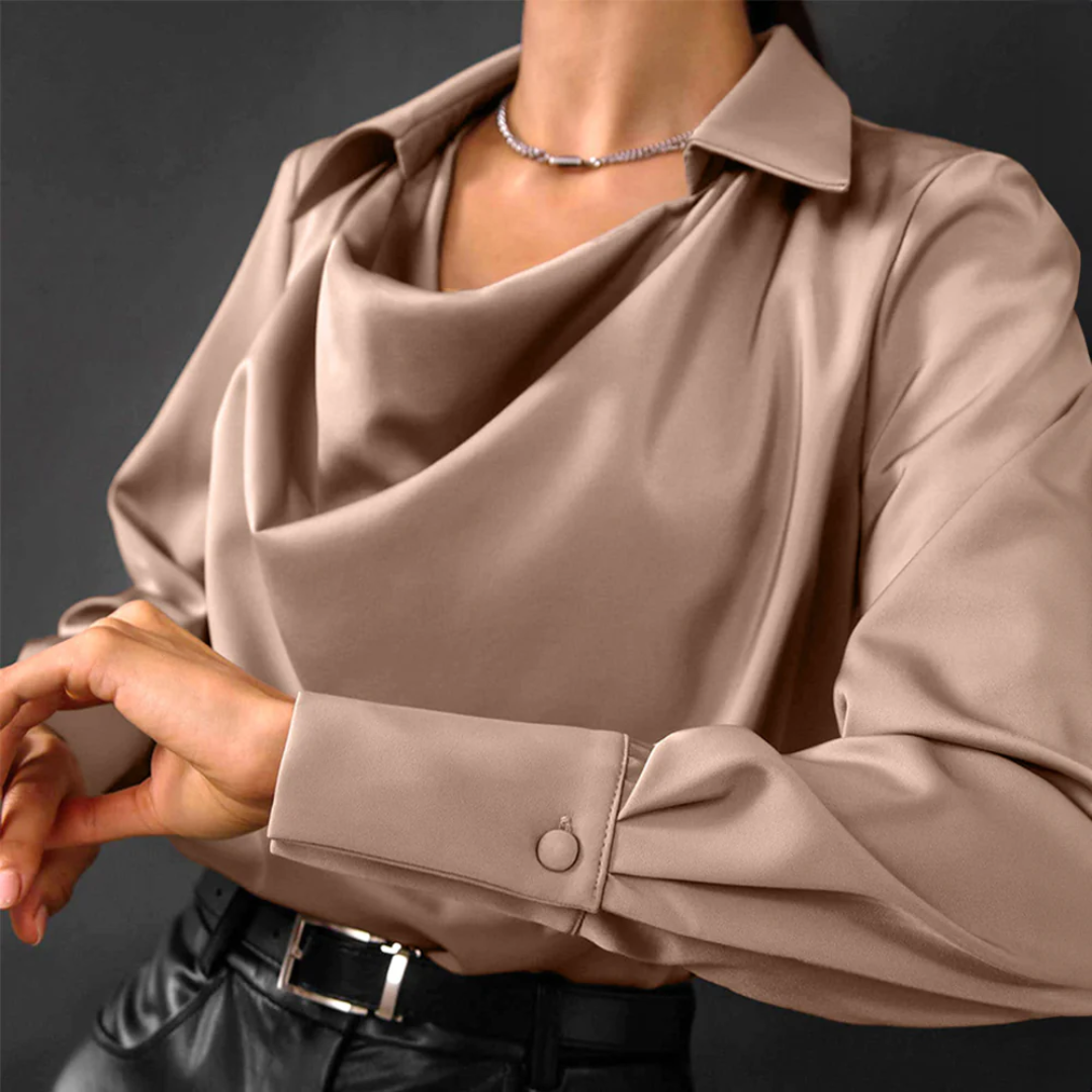Lovaé™ | Elegant Langærmet Top med Cowl Neck