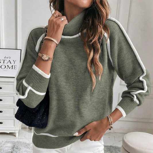 Lovaé™ | Luxuriöser olivgrüner Strickpullover