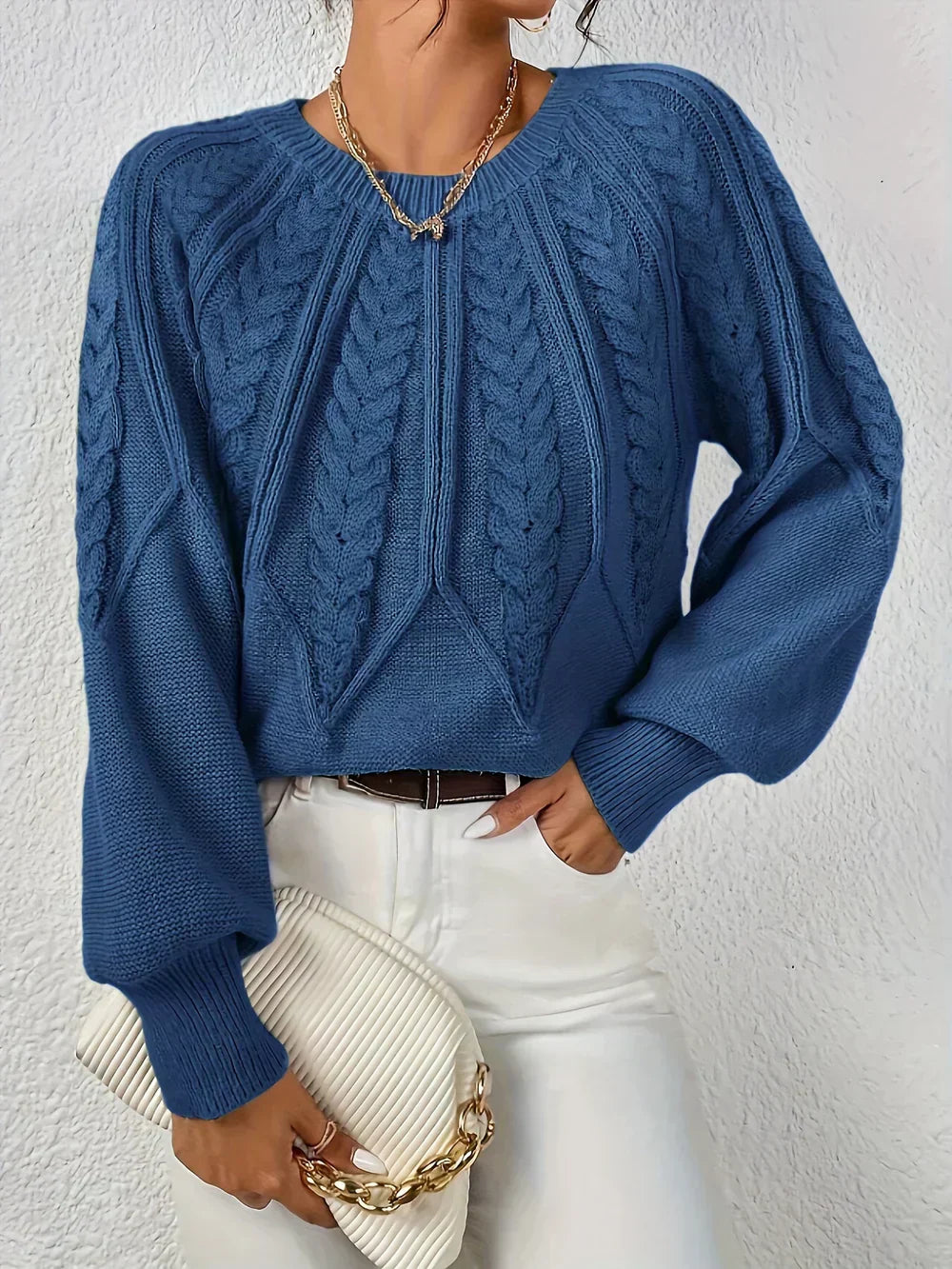Lovaé™ | Casual Elegant Kabelstrik Sweater