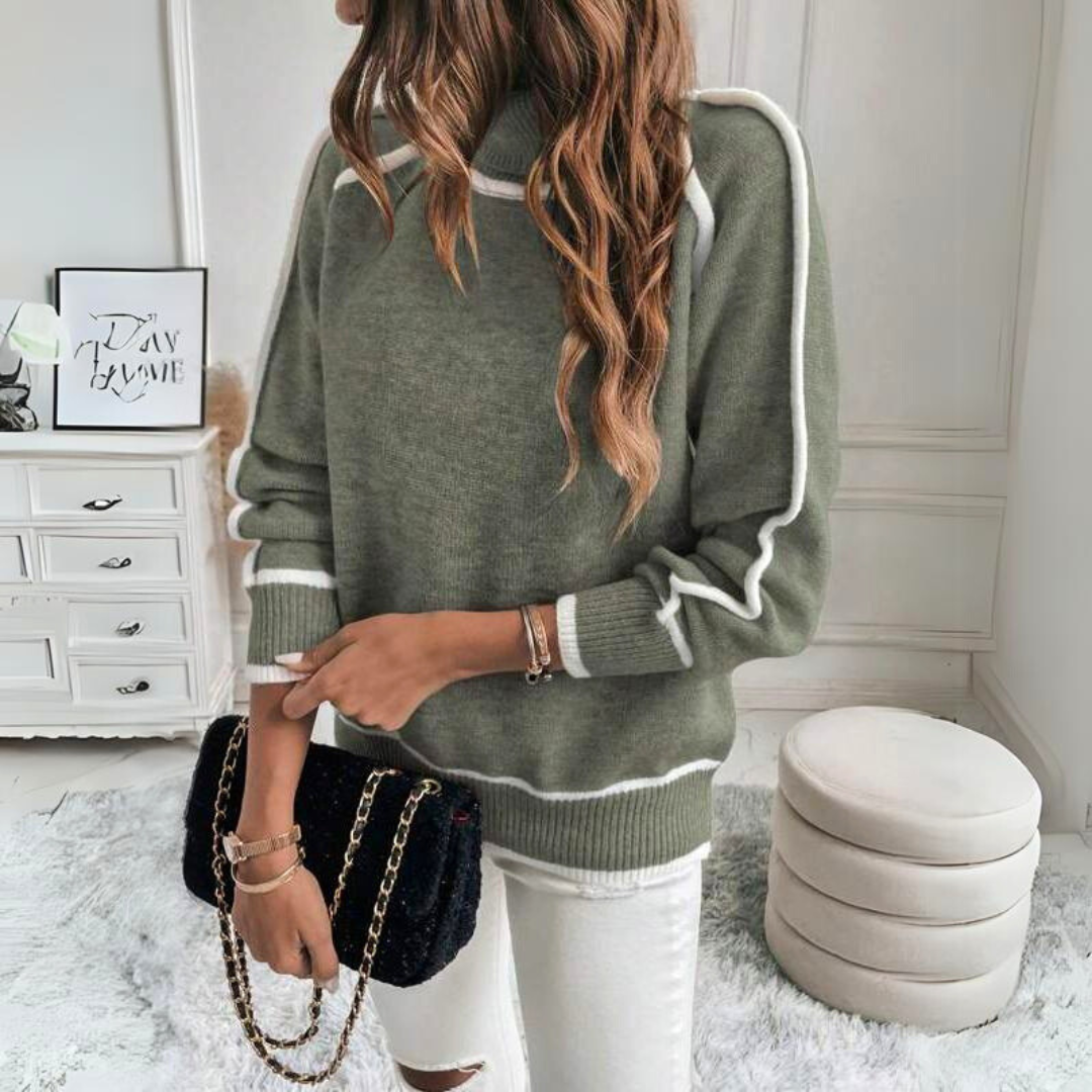 Lovaé™ | Luxuriöser olivgrüner Strickpullover
