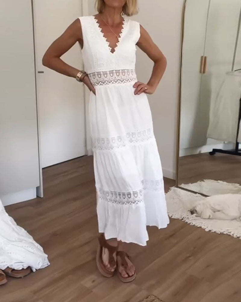 Lovaé™ | Elegant Blondekjole med V-udskæring