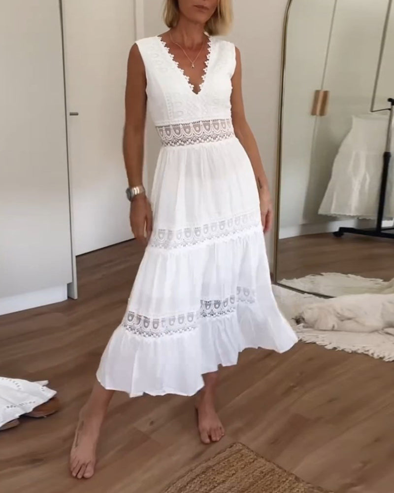 Lovaé™ | Elegant Blondekjole med V-udskæring