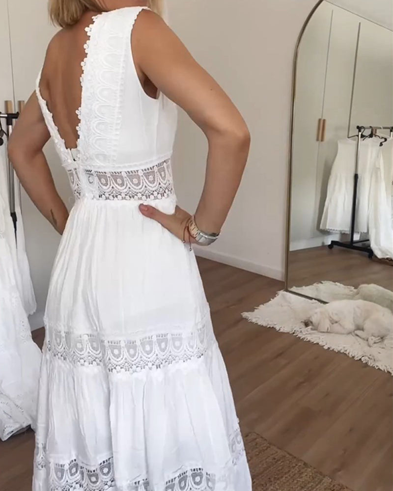Lovaé™ | Elegant Blondekjole med V-udskæring