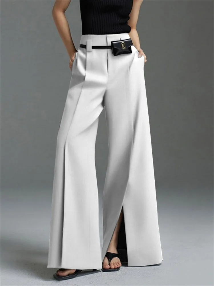 Lovaé™ | Stilfulde Wide-Leg Bukser med Slids