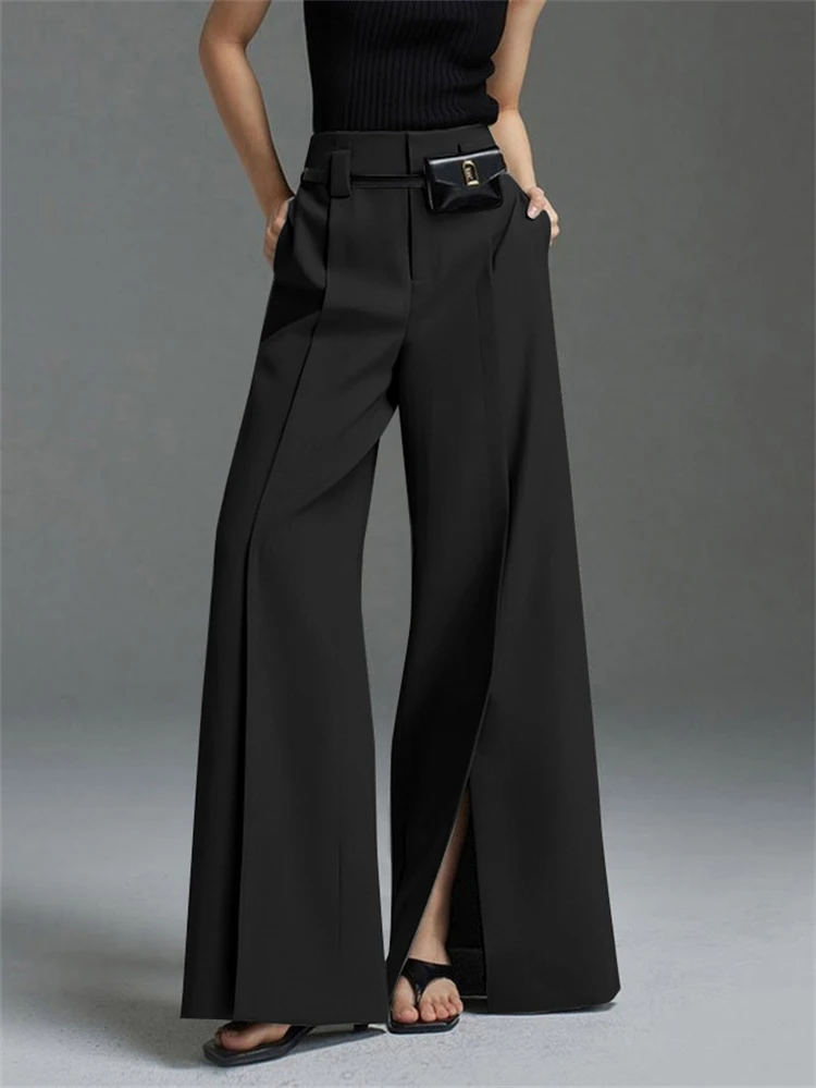 Lovaé™ | Stilfulde Wide-Leg Bukser med Slids