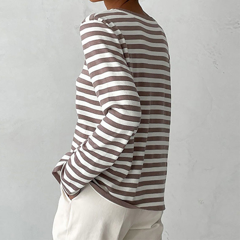 Lovaé™ | Elegant stribet T-shirt til kvinder