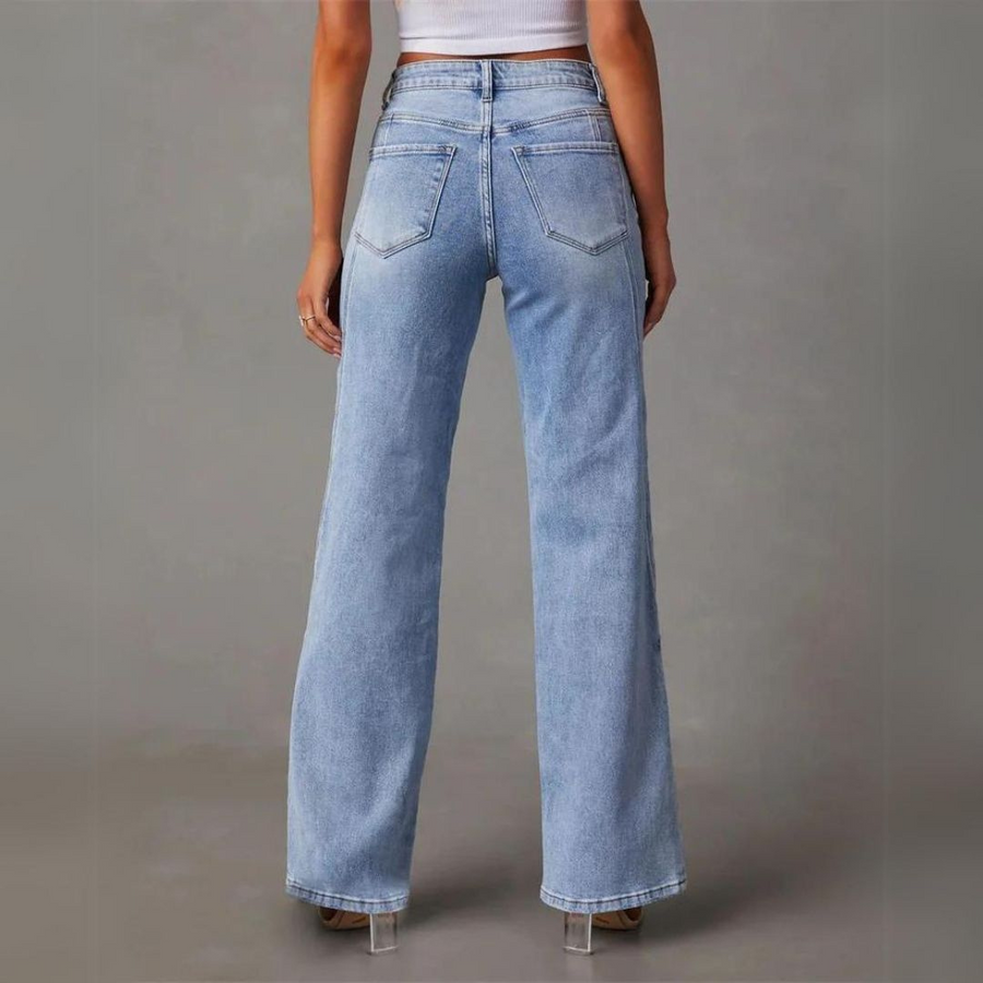 Lovaé™ | Stilfulde Højtaljede Wide-Leg Jeans