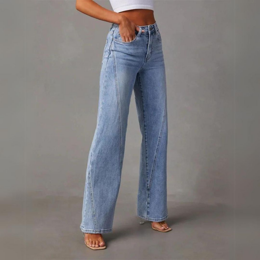 Lovaé™ | Stilfulde Højtaljede Wide-Leg Jeans