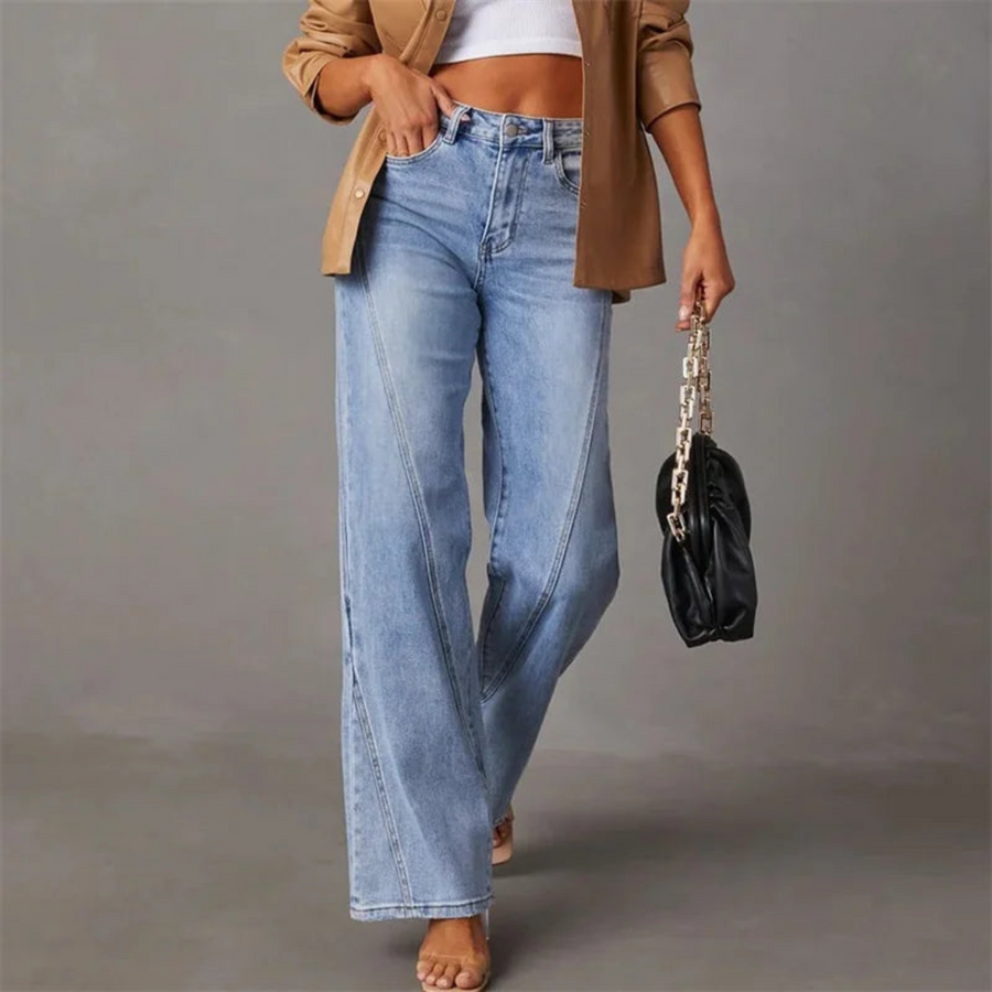 Lovaé™ | Stilfulde Højtaljede Wide-Leg Jeans