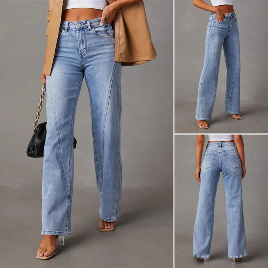 Lovaé™ | Stilfulde Højtaljede Wide-Leg Jeans