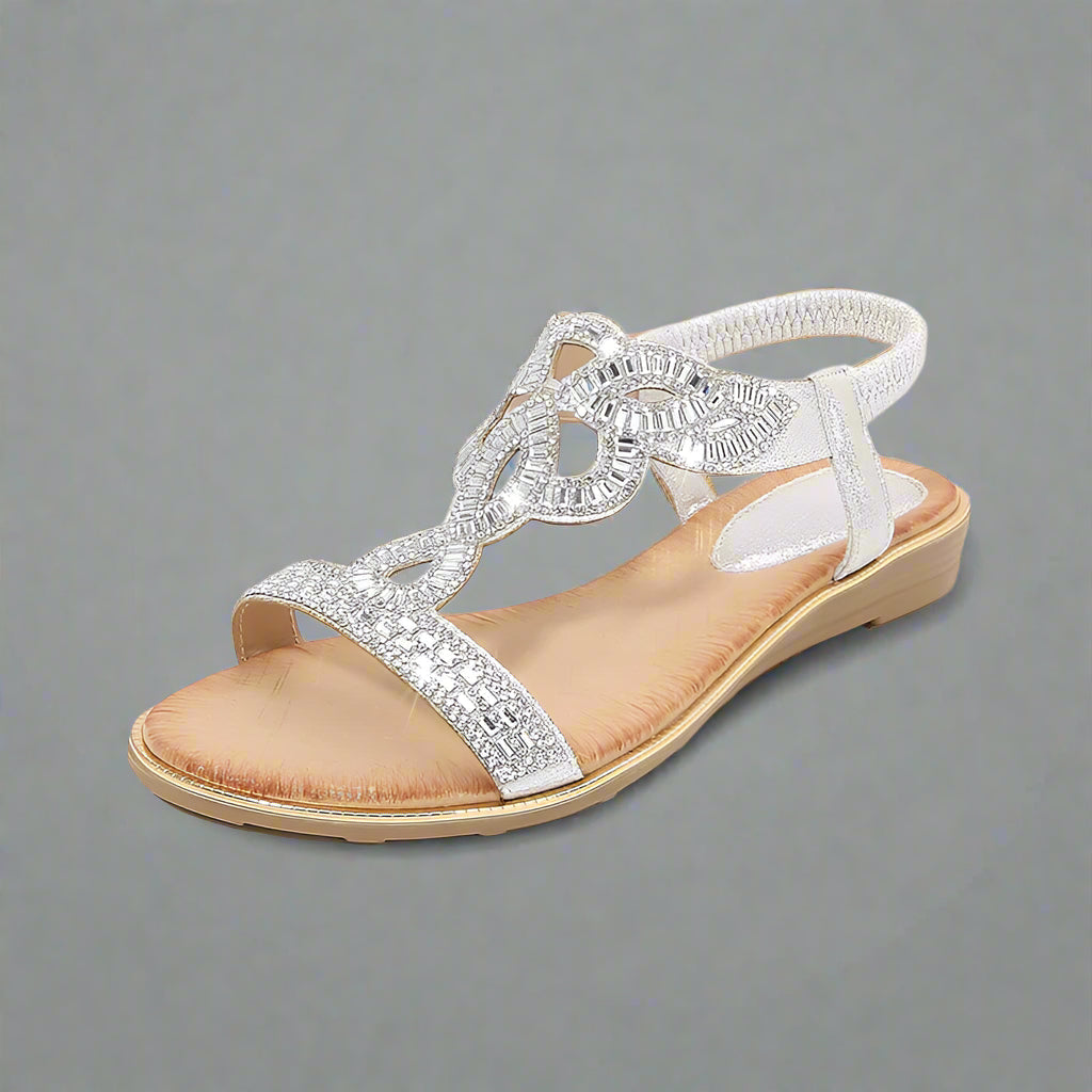 Lovaé™ | Håndlavet gylden sandal med behagelig pasform