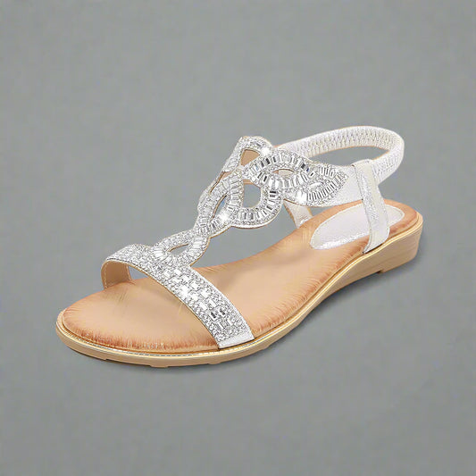 Lovaé™ | Håndlavet gylden sandal med behagelig pasform