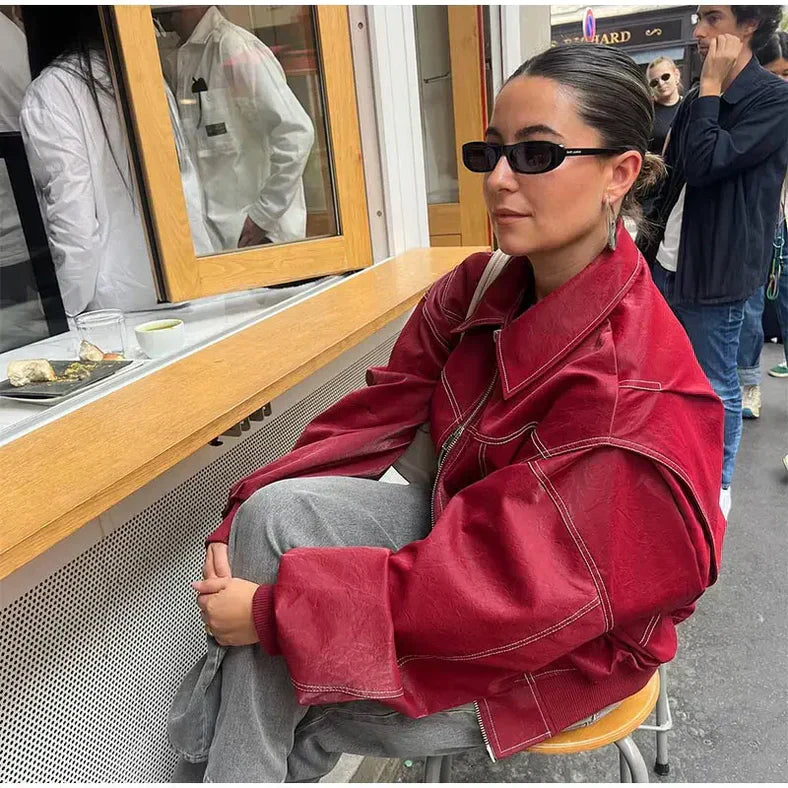 Lovaé™ | Oversized Læderjakke