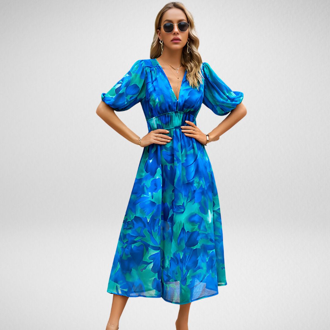 Lovaé™ | Stilfuld Geometrisk Print Kjole
