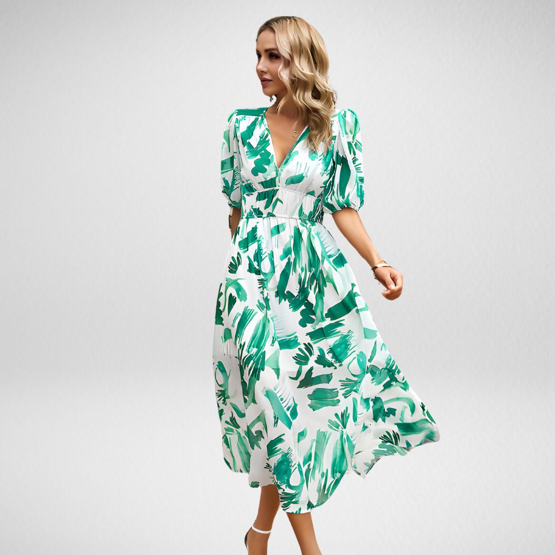 Lovaé™ | Stilfuld Geometrisk Print Kjole