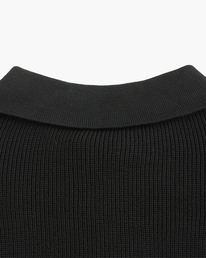 Cesare sweater med halv lynlås