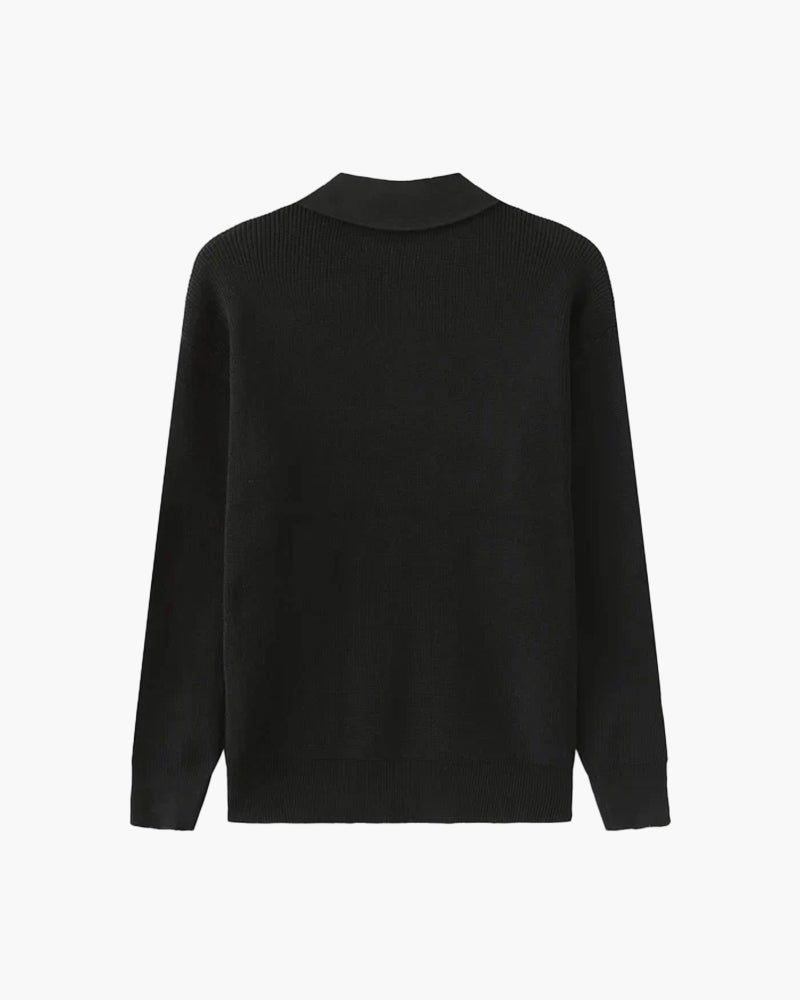 Cesare sweater med halv lynlås