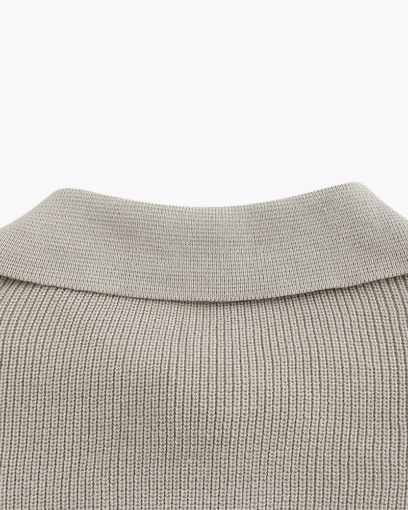 Cesare sweater med halv lynlås