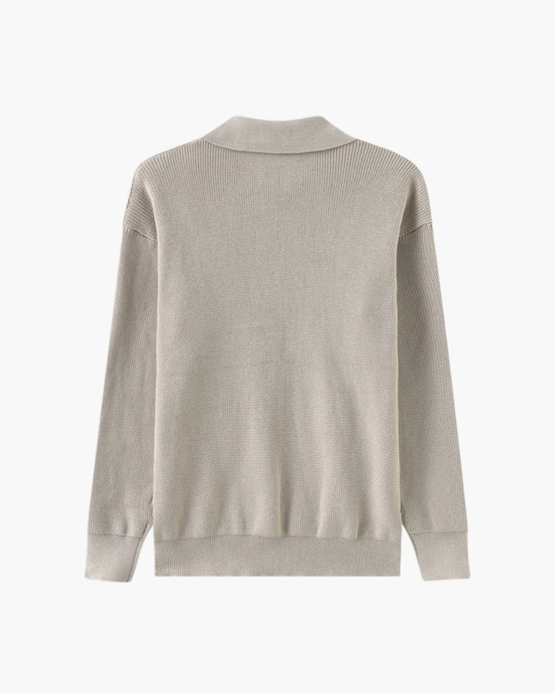 Cesare sweater med halv lynlås