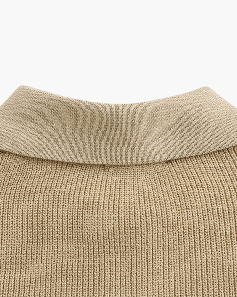 Cesare sweater med halv lynlås