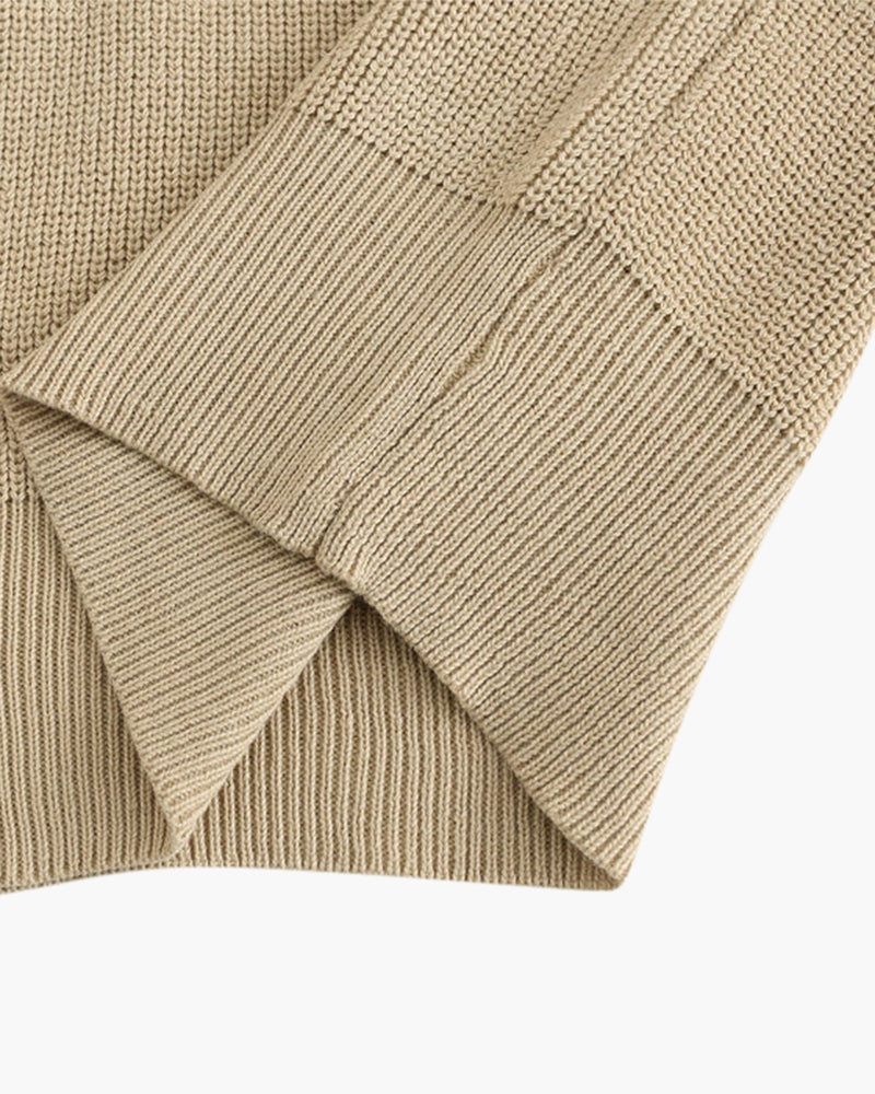 Cesare sweater med halv lynlås