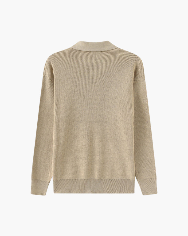Cesare sweater med halv lynlås