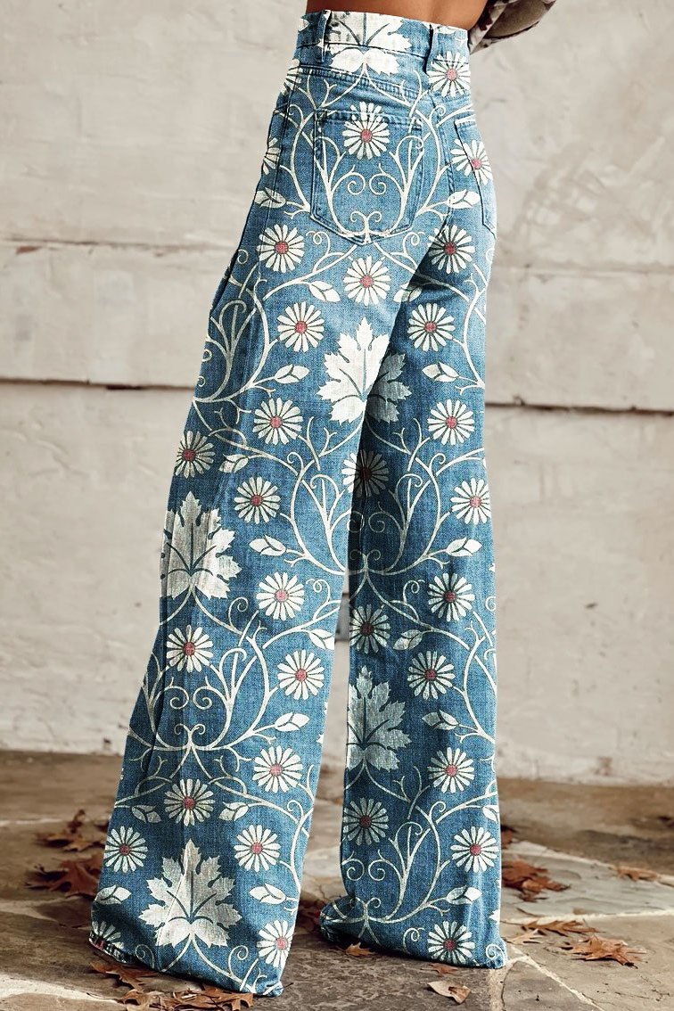 Lovaé™ | Boho Blomstrede Wide-Leg Bukser
