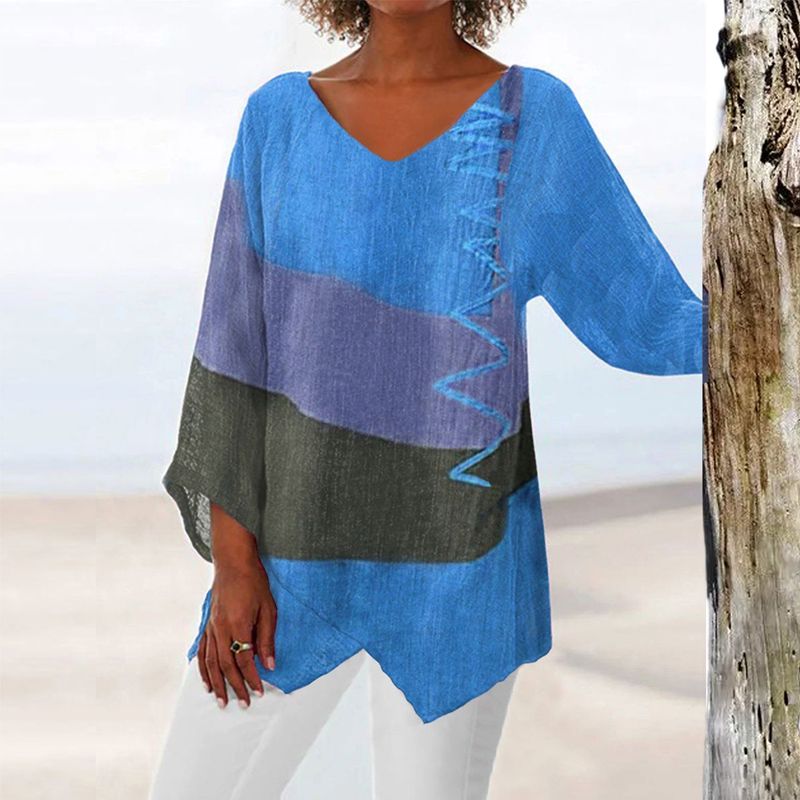 Lovaé™ | Stilfuld V-hals Color Block Top