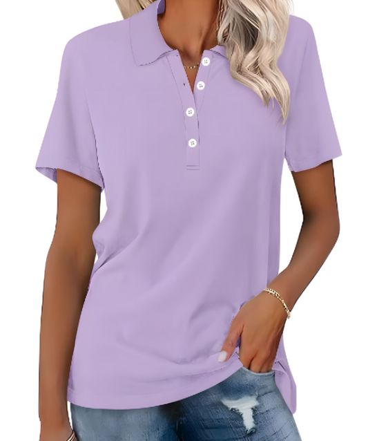 Lovaé™ | Komfortabel Poloshirt i Blød Bomuld