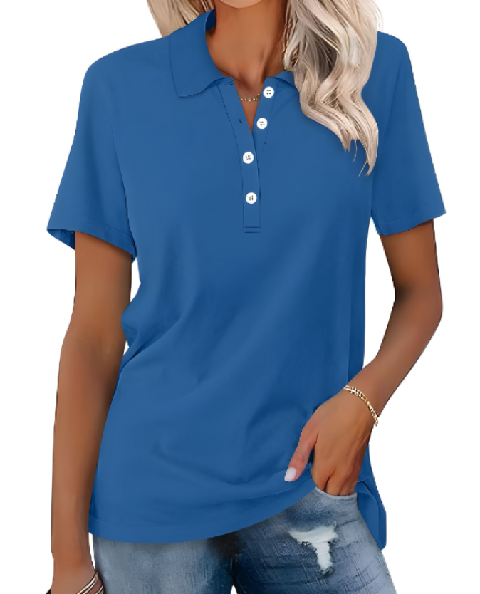 Lovaé™ | Komfortabel Poloshirt i Blød Bomuld