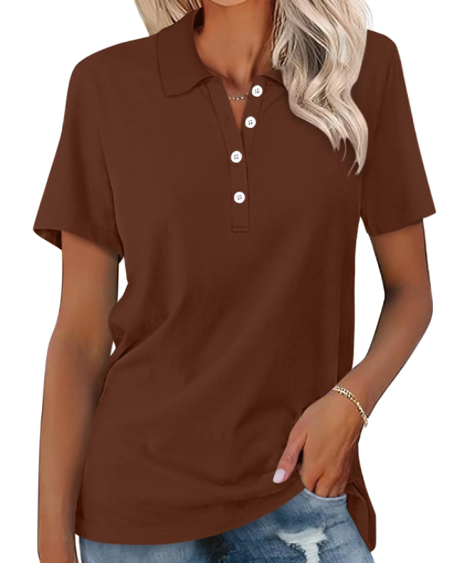 Lovaé™ | Komfortabel Poloshirt i Blød Bomuld