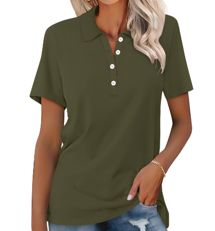 Lovaé™ | Komfortabel Poloshirt i Blød Bomuld