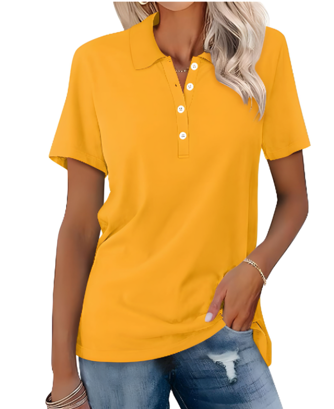 Lovaé™ | Komfortabel Poloshirt i Blød Bomuld