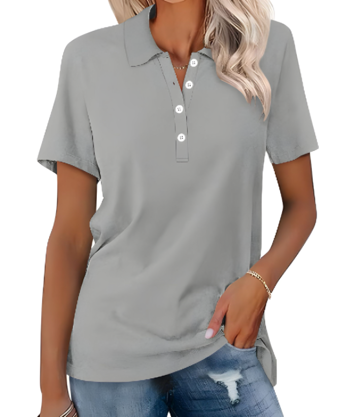 Lovaé™ | Komfortabel Poloshirt i Blød Bomuld