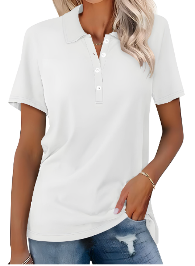 Lovaé™ | Komfortabel Poloshirt i Blød Bomuld