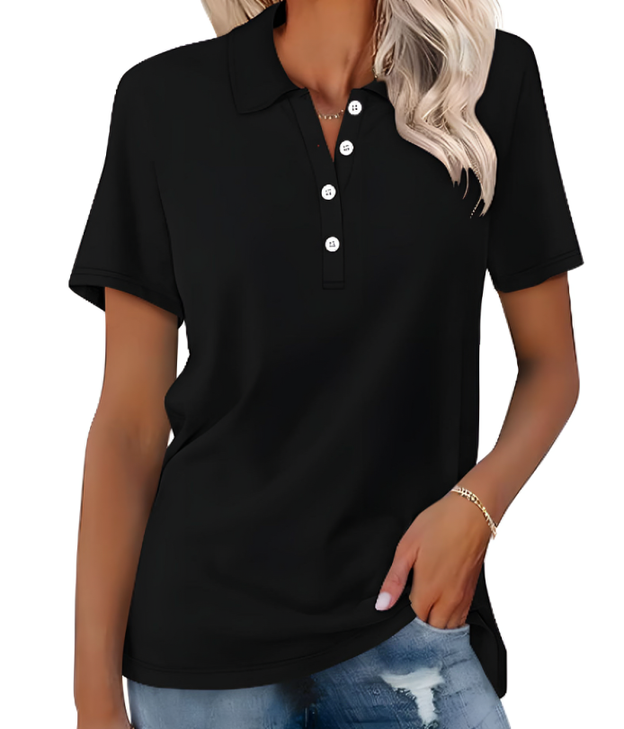 Lovaé™ | Komfortabel Poloshirt i Blød Bomuld