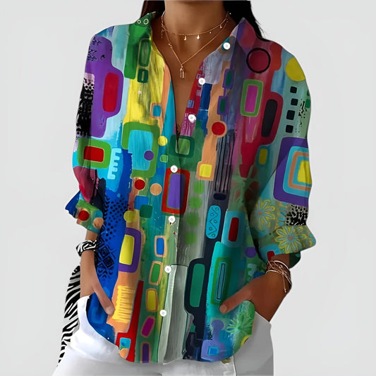 Lovaé™ | Bluse med geometrisk mønster