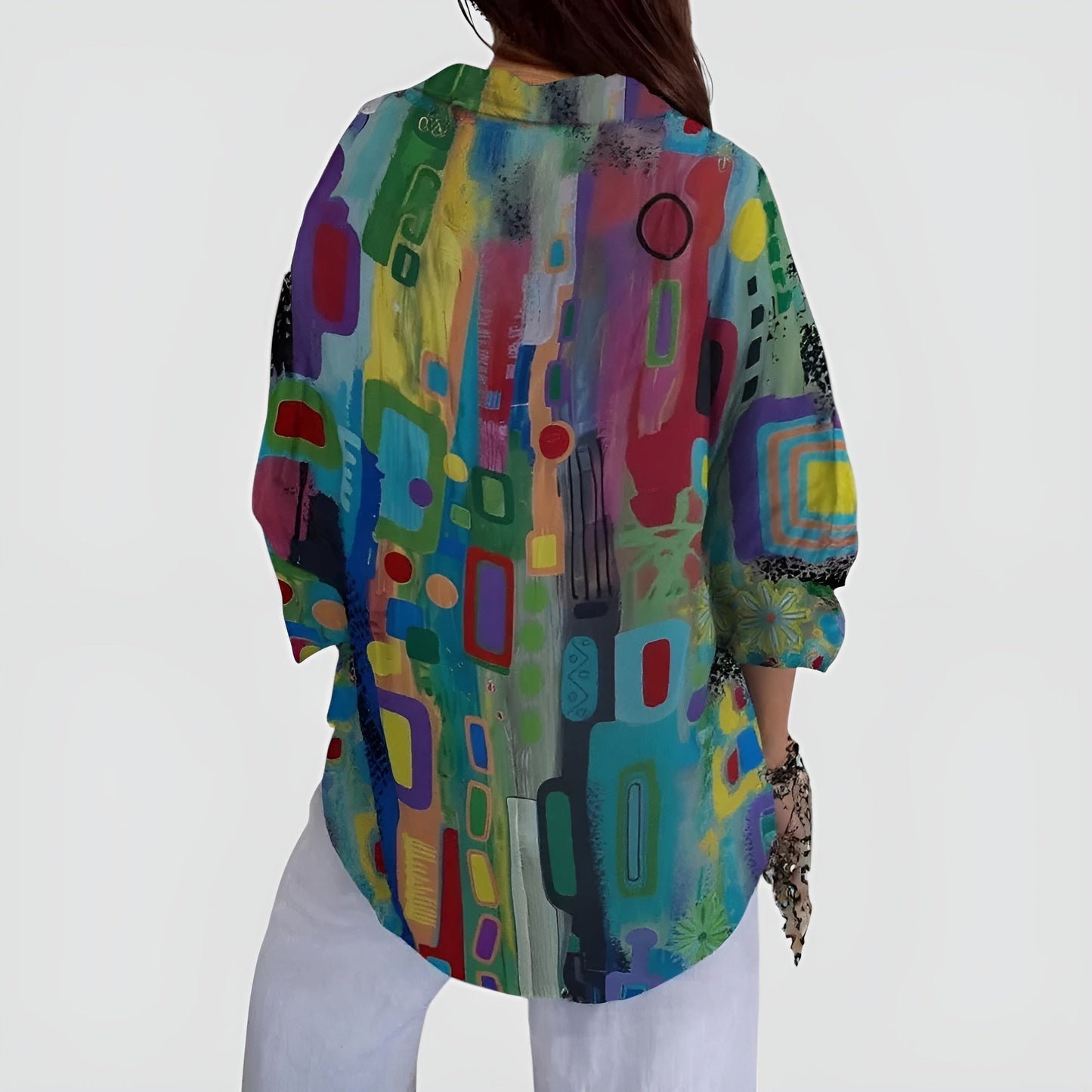 Lovaé™ | Bluse med geometrisk mønster