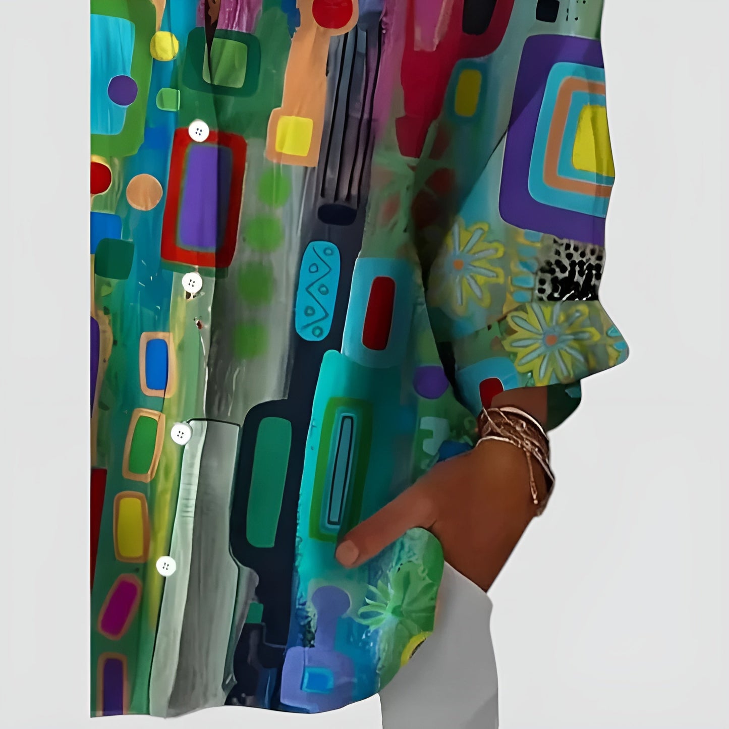 Lovaé™ | Bluse med geometrisk mønster