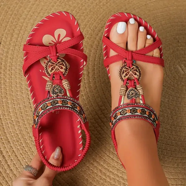 Signe | Ortopædiske sandaler med boho-detaljer