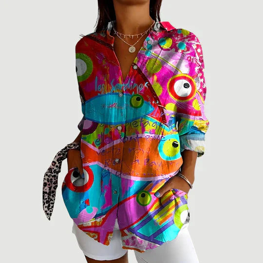 Lovaé™ | Bluse med farverigt design